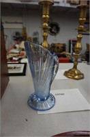Art Deco light blue glass pitcher