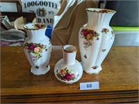 Old Country Rose Vases