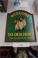 Welcome Sign-cottage decor-resin ducks