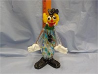 Hand blown clown missing some hair