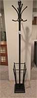 Coat & hat tree umbrella rack, 68" tall metal