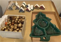Candy Dish, Light Covers, and Decorative Walnuts