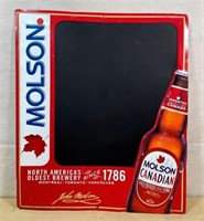 Vintage Molson Beer sign / chalk board- Alum.19X23