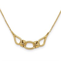 14K- Polished Fancy with 2in ext. Necklace