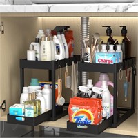 2PC Under Sink Organizer Rack 2 Tier