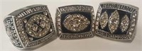 3 Raiders Commemorative Super Bowl Rings