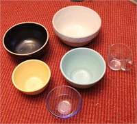 5 asstd mixing bowls & misc. Buyer must take all.