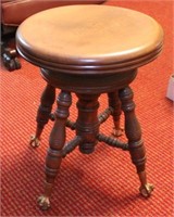 ball & claw foot piano stool