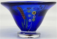 Blue Italian Art Glass Millefiori Bowl