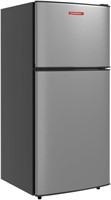 Double Door Mini Fridge with Freezer  3.5 Cu.Ft