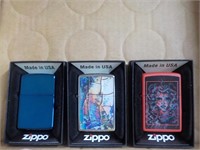 3 Zippo lighters