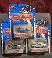 3 Carroll Shelby Die Cast cars 1:64 scale