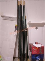 (10) Everbilt 8' & 6' green steel Fence T-Post