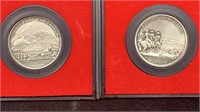(2) America First Medals: Pewter Medals