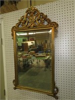 GOLD FRAME BEVELED WALL MIRROR