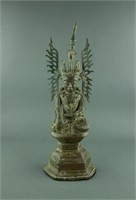 17/18th Century Burmese Gilt Bronze Buddha Figure