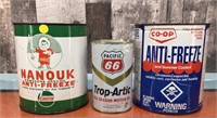 Castrol Nanouk, Pacific 66, CO-OP tins