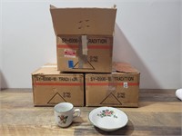 (3) Boxes of Christmas Dishes