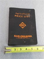 Allis Chalmers Hard Cover Price Book Binder