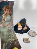 Vintage Mountain Dew Hat Thermos Ashtrays Calendar