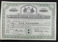October 1st 1952 Stock Certificate 'The Pennsylvan