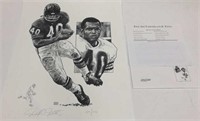 Gale Sayers Chicago Bears Lithograph