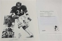 Walter Payton Chicago Bears Lithograph