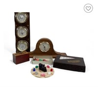Mantle Clock, Dominos, Dice, Barometer