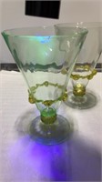 Uranium Vaseline Cocktail Glass Murano (A)