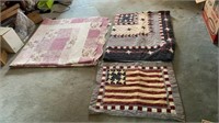 FULL SIZE LAVENDER COMFORTER AND PATRIOTIC TWIN