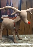 Plush wired Rudolph Christmas decor