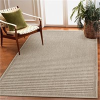 3'3 x 4'11 Simple Border Neutral Area Rug