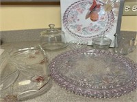 6PC glassware w/ studio nova cake plate