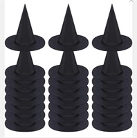 New, 20 PCS Halloween Black Witch Hats