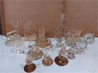 Glass decorations,,paperweights,  blown glass