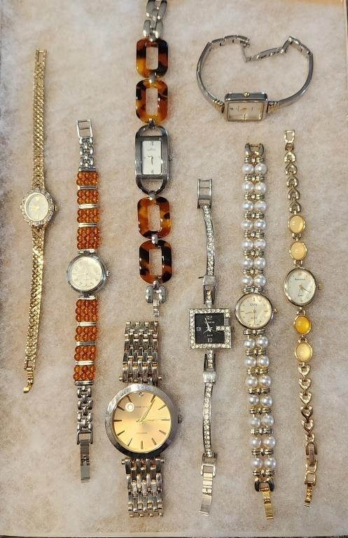 8 Lady's Fashion Wrist Watches Anne Klein Etc