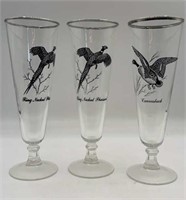 Vtg Federal game glass Pilsner glasses