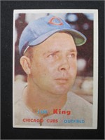 1957 TOPPS #186 JIM KING CHICAGO CUBS