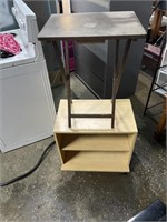 Small shelf and fold up table