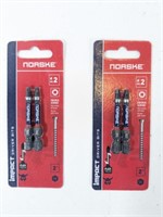 NEW Norske Square Drive 2" Impact Driver Bit x2