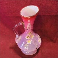 Cased Glass Flower Vase (6 3/4" Tall)