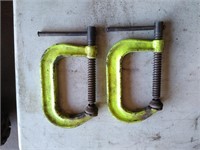 two large yellow clamps