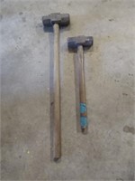 two sledge hammers