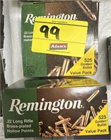 (2) REMINGTON .22 LONG RIFLE BRASS-PLATED HOLLOW