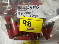 25 RDS #2 STEEL 3" 12 GA SHELLS