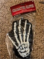 Halloween skull gloves