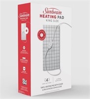 Sunbeam King Heating Pad Arthritis Relief, White