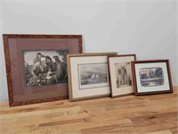 Grouping of Framed Artwork / Etchings
