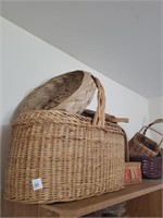 Large Basket Lot on Top on Bookcases