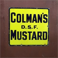 Large Enamel Colemans Mustard Sign